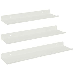 vidaXL Schwebendes Regal 3 stk. Wei&szlig; 40 x 9 x 2,5 cm Stahl