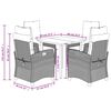 vidaXL 5-tlg. Garten-Essgruppe mit Kissen Beige Poly Rattan