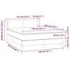 vidaXL Boxspringbett mit Matratze Schwarz 140x200 cm Stoff