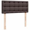 vidaXL Boxspringbett mit Matratze Dunkelbraun 120x200 cm Stoff