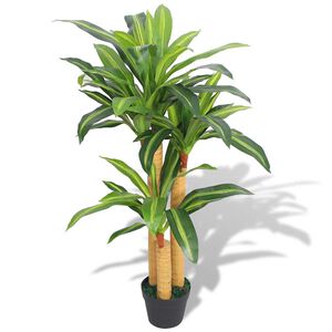 vidaXL K&uuml;nstlicher Drachenbaum mit Topf 100 cm Gr&uuml;n