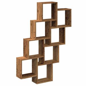 vidaXL W&uuml;rfelregal Altholz-Optik 90x15x119,5 cm Holzwerkstoff