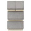 vidaXL 4-tlg. Aufbewahrungsboxen-Set Stapelbar Stoff Grau & Creme