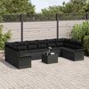 vidaXL Garten-Sofa-Set mit Kissen 11 pcs Beige Poly Rattan