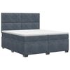 vidaXL Boxspringbett mit Matratze Dunkelgrau 200 x 200 cm Samt