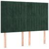 vidaXL LED Kopfteil Dunkelgr&uuml;n 144x5x118/128 cm Samt