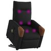 vidaXL Massagesessel mit Aufstehhilfe Schwarz Stoff