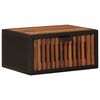 vidaXL Handgefertigter Nachttisch Natur 40 x 30 x 20 cm