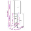 vidaXL Apothekerschrank Grau Sonoma 40x41x144,5 cm Holzwerkstoff