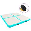 vidaXL Aufblasbare Gymnastikmatte mit Pumpe 200x200x10 cm PVC Gr&uuml;n
