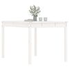 vidaXL Gartentisch Wei&szlig; 121x82,5x76 cm Massivholz Kiefer