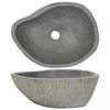 vidaXL Waschbecken Flussstein Oval (37-46)x(29-36) cm