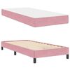 vidaXL Boxspringbett mit Matratze Rosa 90 x 210 cm Stoff