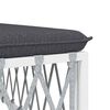 vidaXL Garten-Ecksofa mit Kissen Wei&szlig; Gewebe