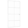 vidaXL Innent&uuml;r Wei&szlig; 102x201,5 cm Hartglas & Aluminium Schlank