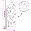 vidaXL Gartenzaun mit Schloss 3 pcs Schwarz 112 x 39,5 cm Stahl