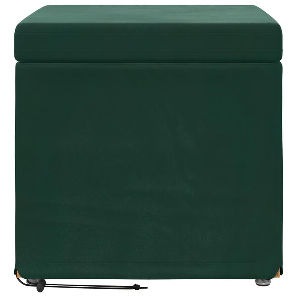 vidaXL Hocker Dunkelgr&uuml;n 41 x 41 x 40 cm Samt und Engineering Holz