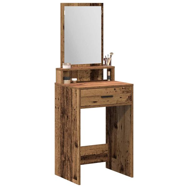 vidaXL Schminktisch mit Regal Altholz 50 x 41 x 140 cm Holzwerkstoff