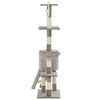 vidaXL Katzen-Kratzbaum mit Sisal-Säulen 138 cm Grau