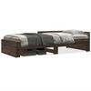 vidaXL Bettgestell ohne Matratze Braun Eiche 90x190 cm Holzwerkstoff