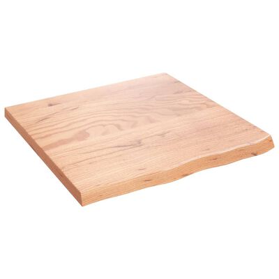 vidaXL Waschtischplatte Hellbraun 60x60x(2-4) cm Massivholz Behandelt