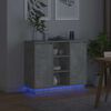 vidaXL LED-Sideboard mit T&uuml;r Beton Grau 90 x 32 x 75 cm Holzwerkstoff