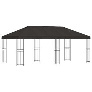 vidaXL Pavillon mit Seitenw&auml;nden 6 x 3 m Anthrazit Polyester und Stahl