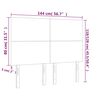 vidaXL Kopfteil Rosa 144x5x118/128 cm Samt