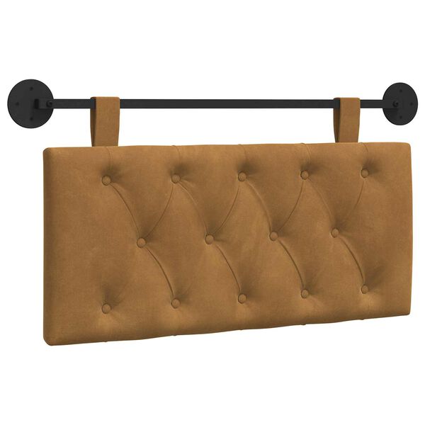 vidaXL H&auml;ngevorderseite Wandmontiert Braun 90 x 55 x 7 cm Samt