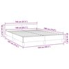 vidaXL Bettgestell mit Kopfteil ohne Matratze Wei&szlig; 140x190 cm