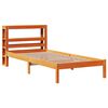 vidaXL Bettgestell mit Kopfteil ohne Matratze Wachsbraun 90x190 cm