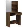 vidaXL Schminktisch mit Spiegel Braun Eiche 74,5x40x141 cm