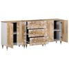 vidaXL Sideboards 3 Stk. 60x33,5x75 cm Massivholz Mango