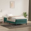 vidaXL Boxspringbett mit Matratze Dunkelgr&uuml;n 80x210 cm Samt