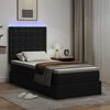 vidaXL Bett mit Stauraum und LED Schwarz 100 x 200 cm Kunstleder