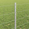 vidaXL Zaun mit Pfosten Silber 0,6 x 25 m Stahl