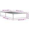 vidaXL Bettgestell Braun Eichen-Optik 100x200 cm Holzwerkstoff Metall