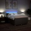vidaXL Boxspringbett mit Matratze Taupe 140x200 cm Stoff