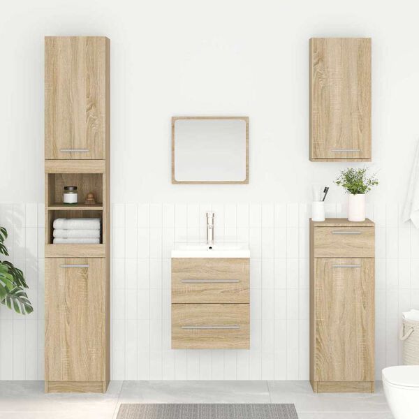 vidaXL Waschbeckenunterschrank Sonoma-Eiche 38,5 x 41 x 48 cm
