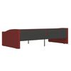 vidaXL Tagesbett mit Matratze USB Weinrot Stoff 90x200 cm