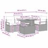 vidaXL Garten-Sofa-Set mit Speicher 6 pcs Schwarz Poly Rattan