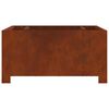 vidaXL Feuerstelle Braun 60 x 60 x 30 cm Wetterfeststahl