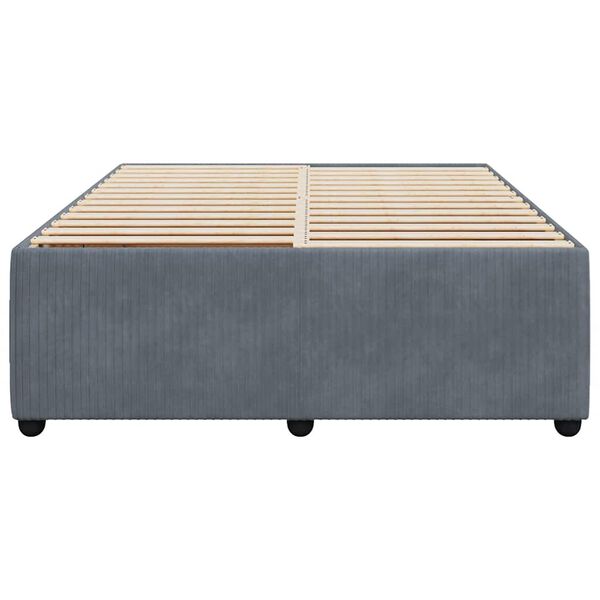 vidaXL Bettgestell ohne Matratze Dunkelgrau 140x200 cm Samt