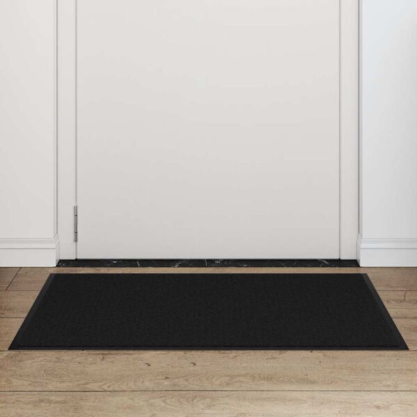 vidaXL Fu&szlig;matte Schwarz 60x90 cm