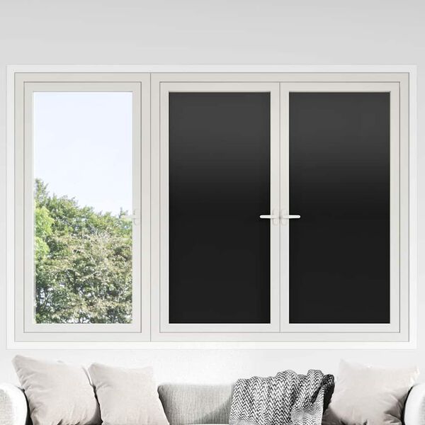 vidaXL Statisches Fensterfolie Schwarz 60 x 500 cm PVC