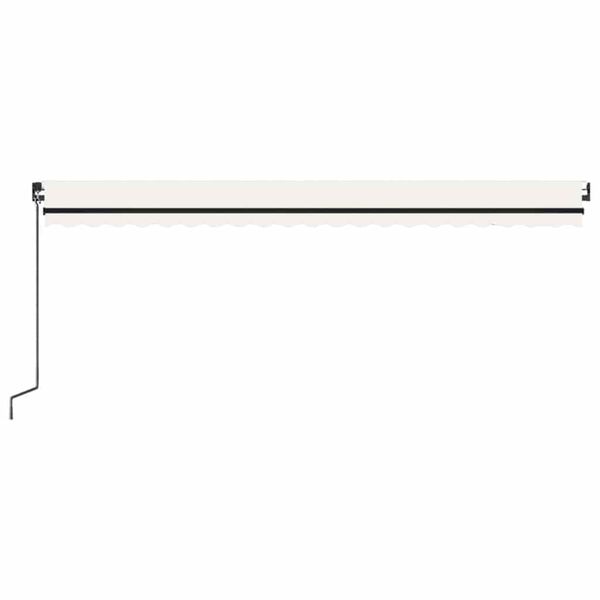 vidaXL Markise Manuell Einziehbar mit LED 500x300 cm Creme