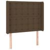 vidaXL Kopfteil mit Ohren Dunkelbraun 103x16x118/128 cm Stoff