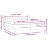 vidaXL Boxspringbett mit Matratze & LED Dunkelgr&uuml;n 180x210 cm Samt
