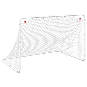 vidaXL Fu&szlig;balltor Wei&szlig; 122 x 81 x 81 cm Stahl