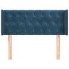 vidaXL Kopfteil mit Ohren Dunkelblau 93x16x78/88 cm Samt